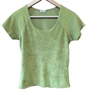 Airport Lime Green Velvety T-Shirt